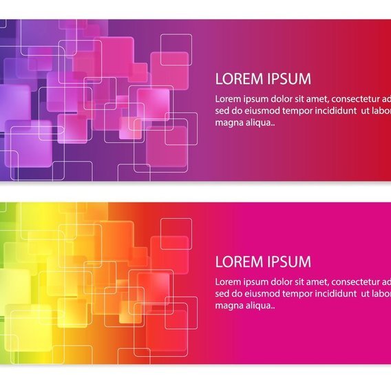 Colorful Abstract Square Banners - 10268 - Dryicons
