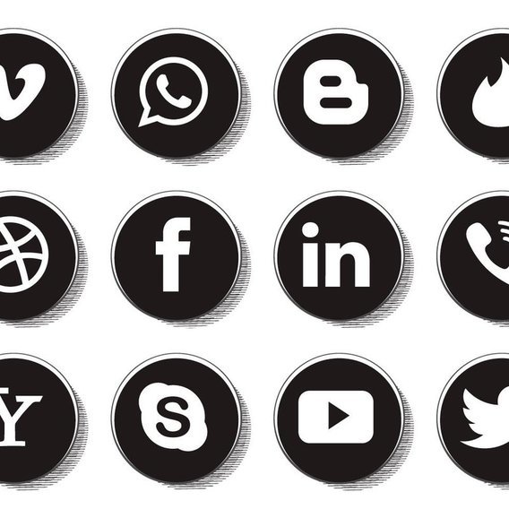 Retro Style Social Media Icon Collection 10829 Dryicons