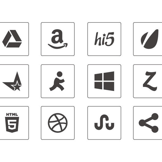 Thin Social Media Icon Collection - 10931 - Dryicons