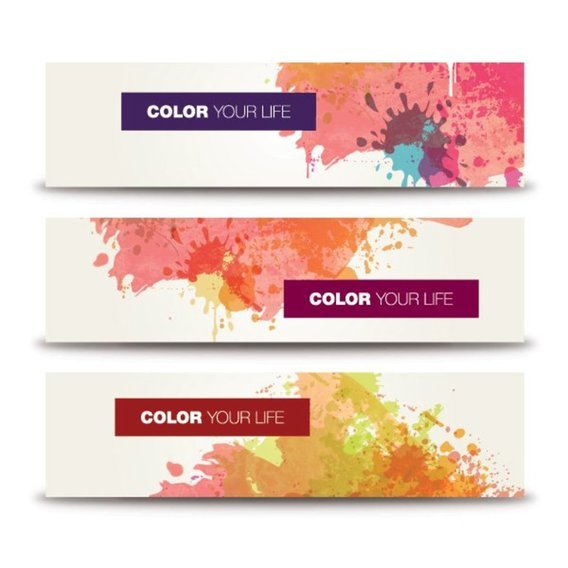 Splashed Color Banners 9850 Dryicons